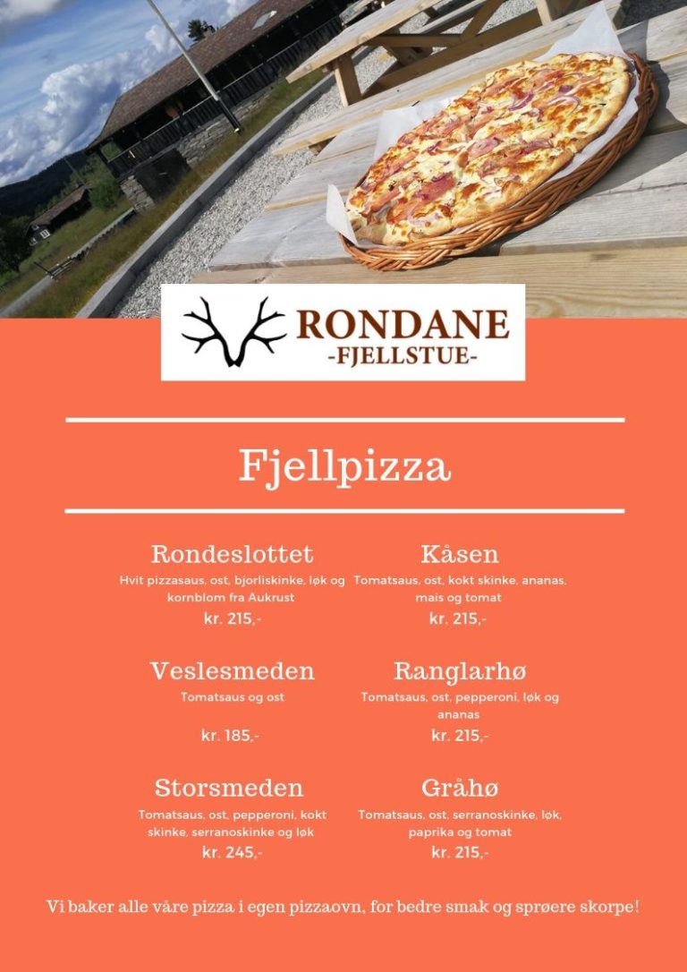 Fjellpizza (1) mat middag rondane sommer vinter restaurant glede overnatting